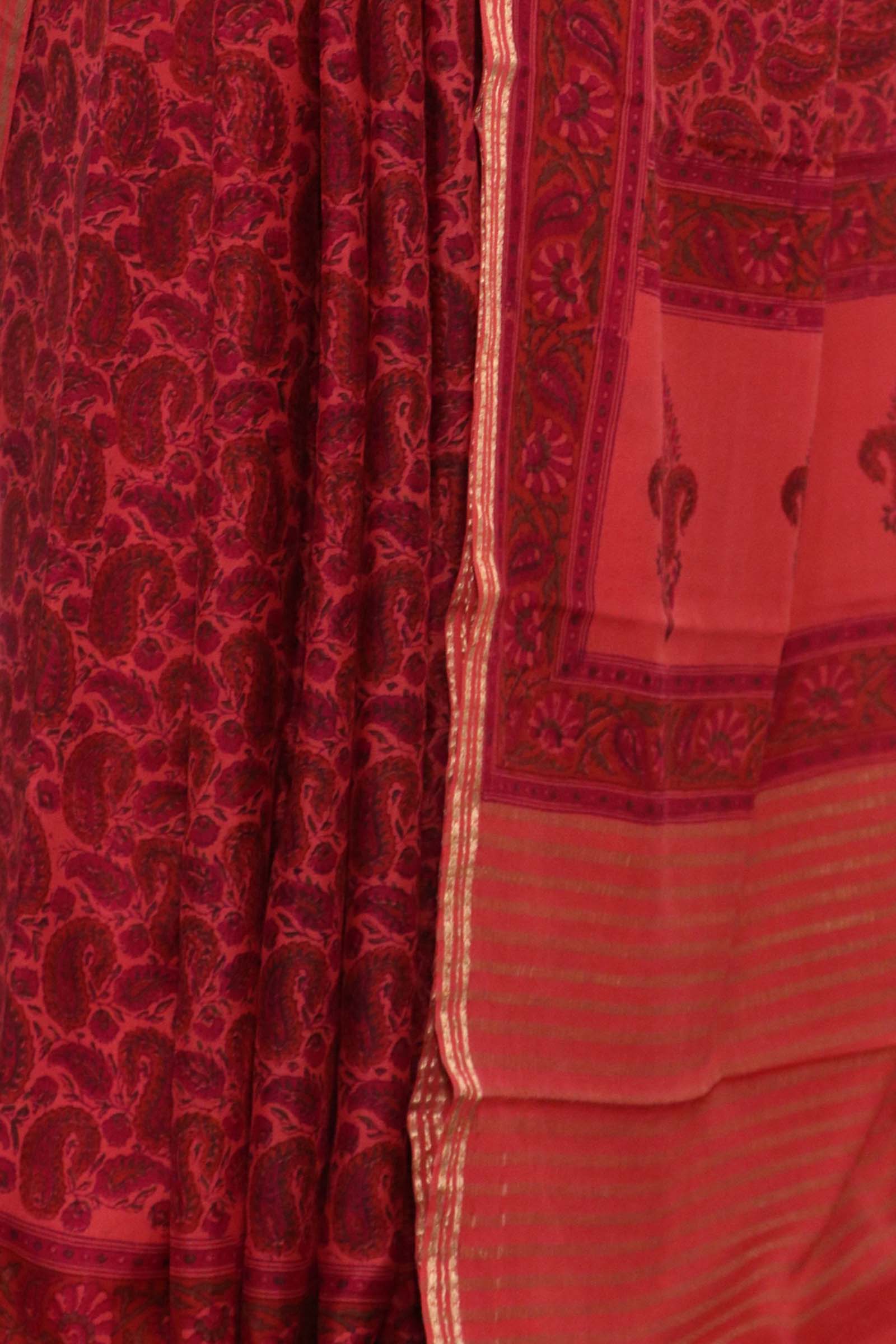 Pure Floral Zari Crepe Silk Saree AL203761